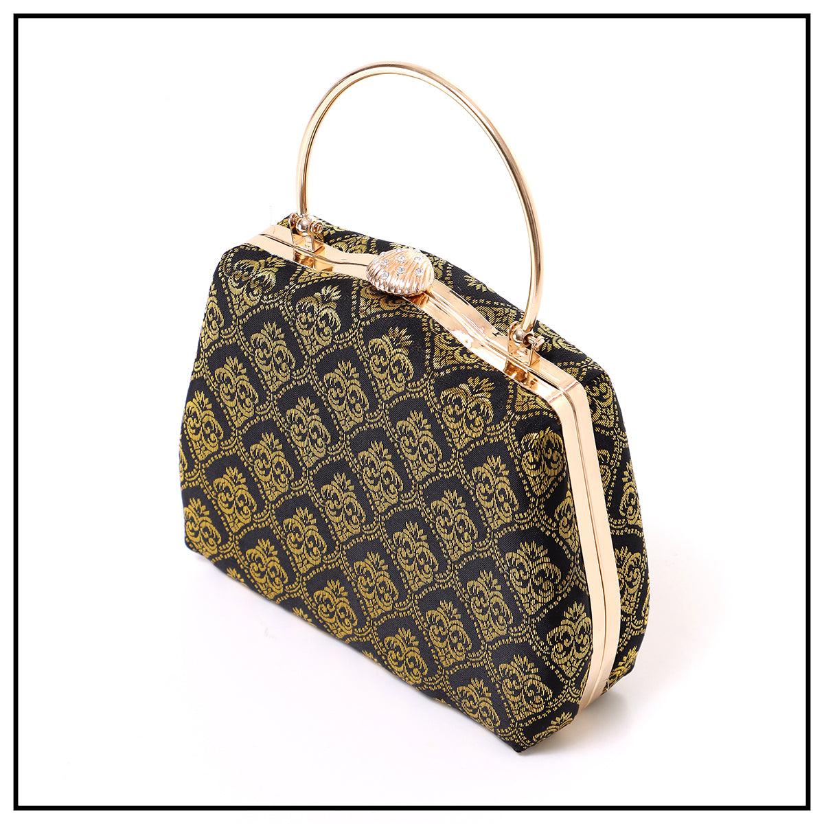 CLUTCH SONGKET HAND BAG - BLACK GOLD