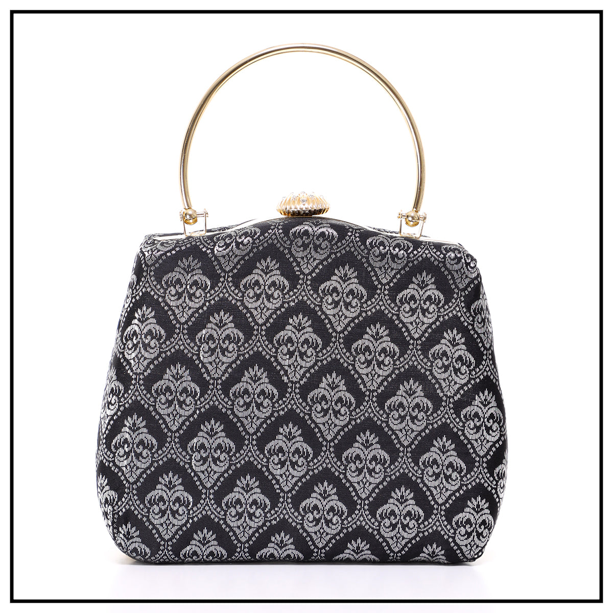 CLUTCH SONGKET HAND BAG - BLACK SILVER