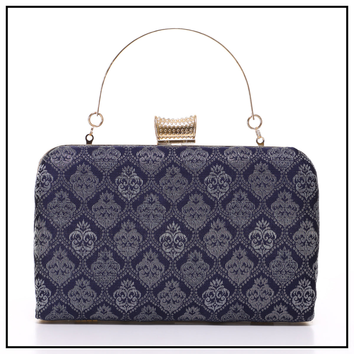 CLUTCH SONGKET HAND BAG - BLUE BLACK