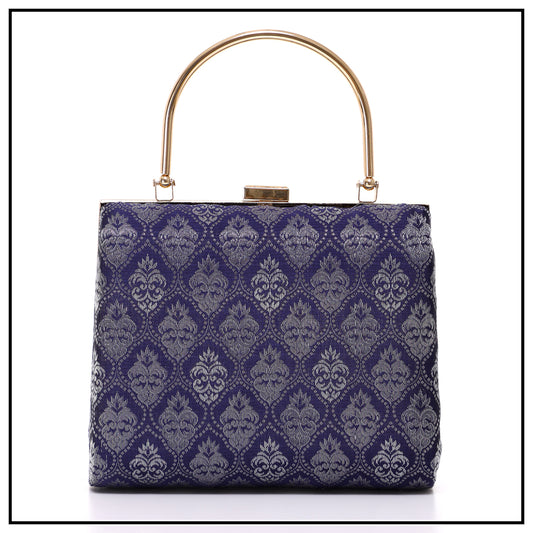 CLUTCH SONGKET HAND BAG - DARK BLUE
