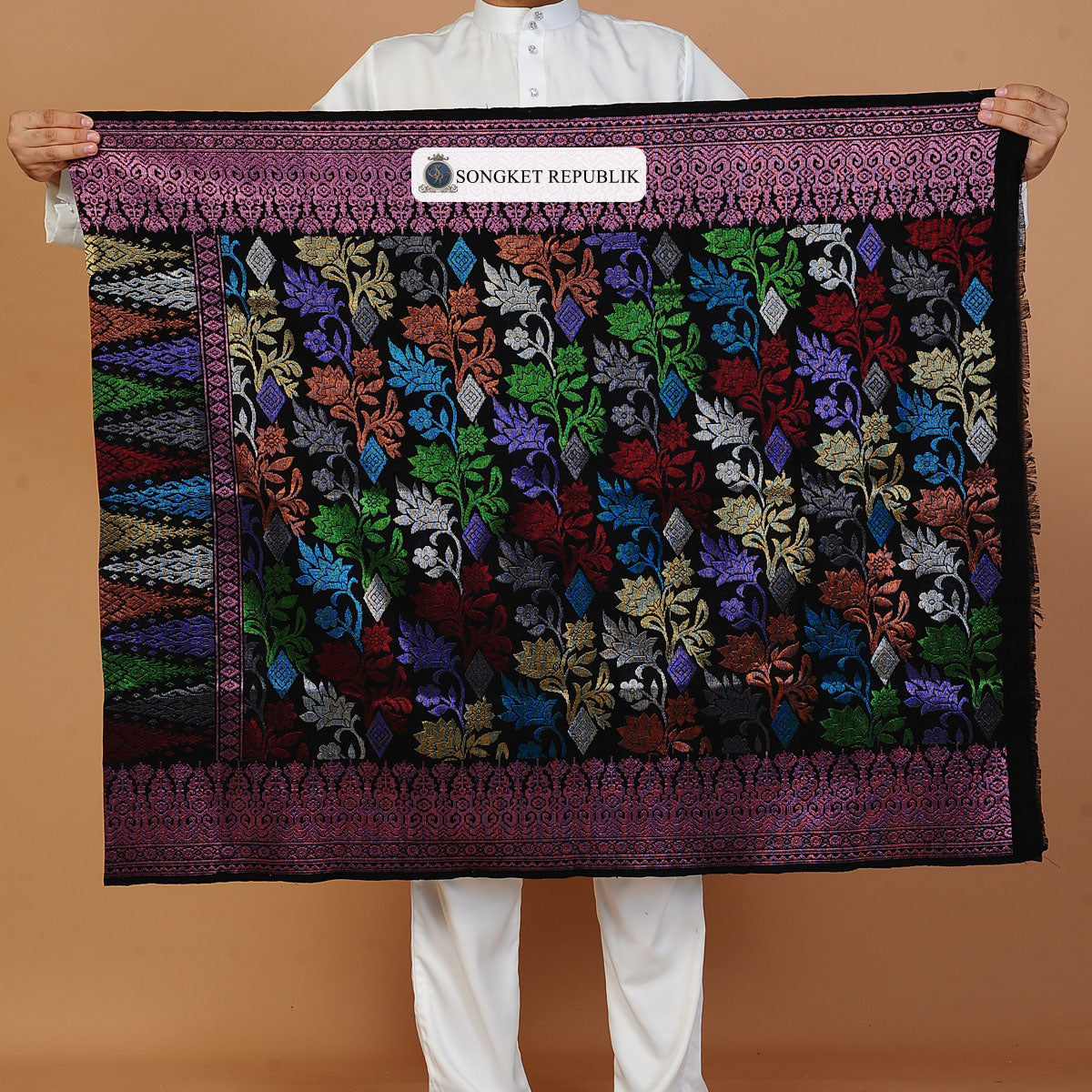 SAMPIN TENUN TANGAN TAN SRI - Black Pink Purple
