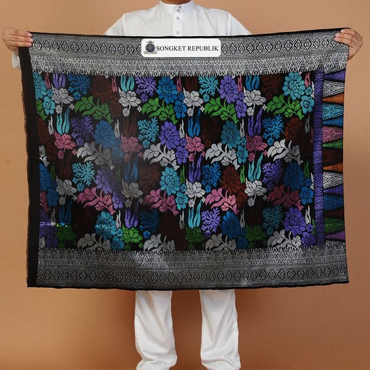 SAMPIN TENUN TANGAN TAN SRI - Black Silver Multi Colour