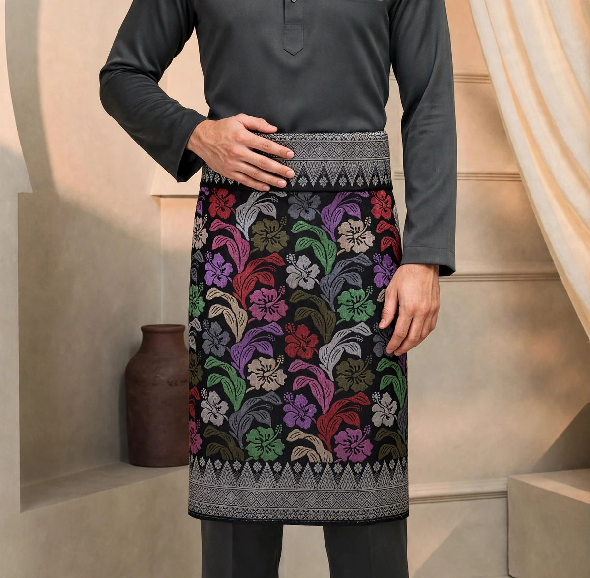 Sampin Tan Sri Black Silver-8027