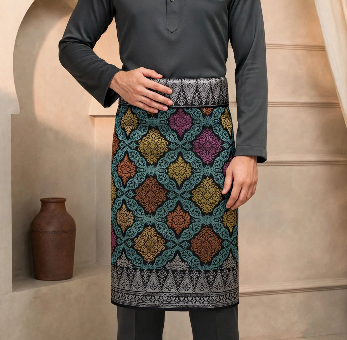 Sampin Tan Sri Black Silver-8044