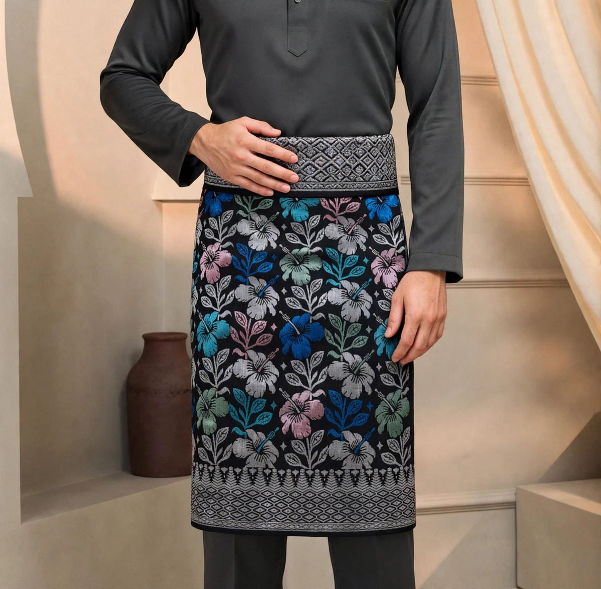 Sampin Tan Sri Black Silver-8049