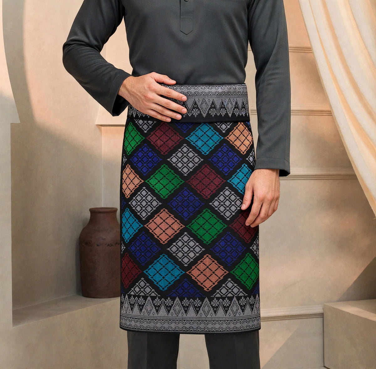 Sampin Tan Sri Black Silver-8055