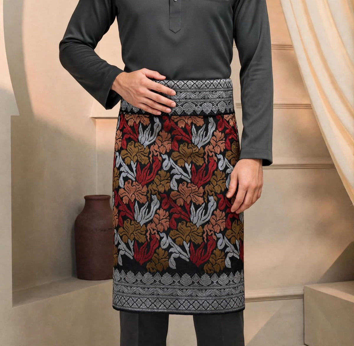 Sampin Tan Sri Black Silver-8108