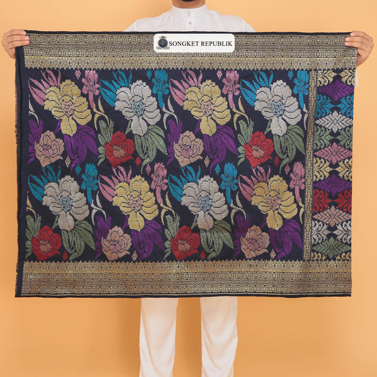 SAMPIN TENUN TANGAN HD PREMIUM - Blue Black-7003