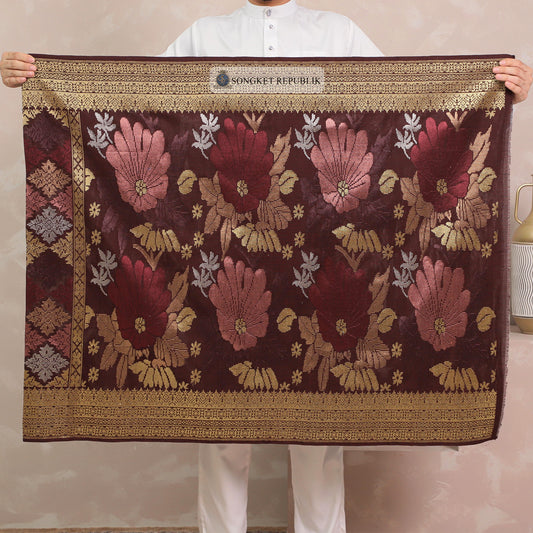 SAMPIN TENUN TANGAN HD PREMIUM - Burgundy 1028