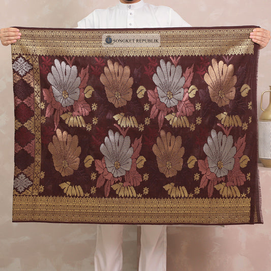 SAMPIN TENUN TANGAN HD PREMIUM - Burgundy 1043