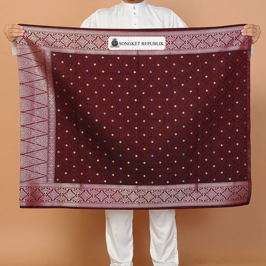 Sampin Diamond - Dark Maroon Silver