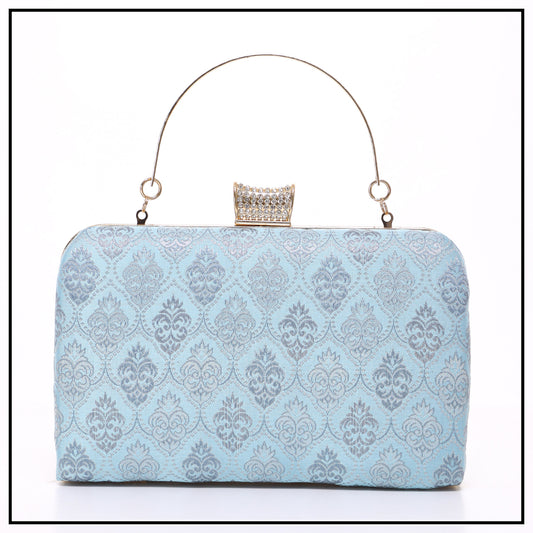 CLUTCH SONGKET HAND BAG - BABY BLUE