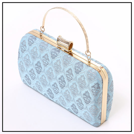 CLUTCH SONGKET HAND BAG - BABY BLUE