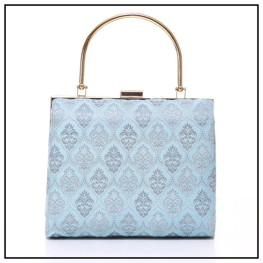 CLUTCH SONGKET HAND BAG - DUSTY BLUE