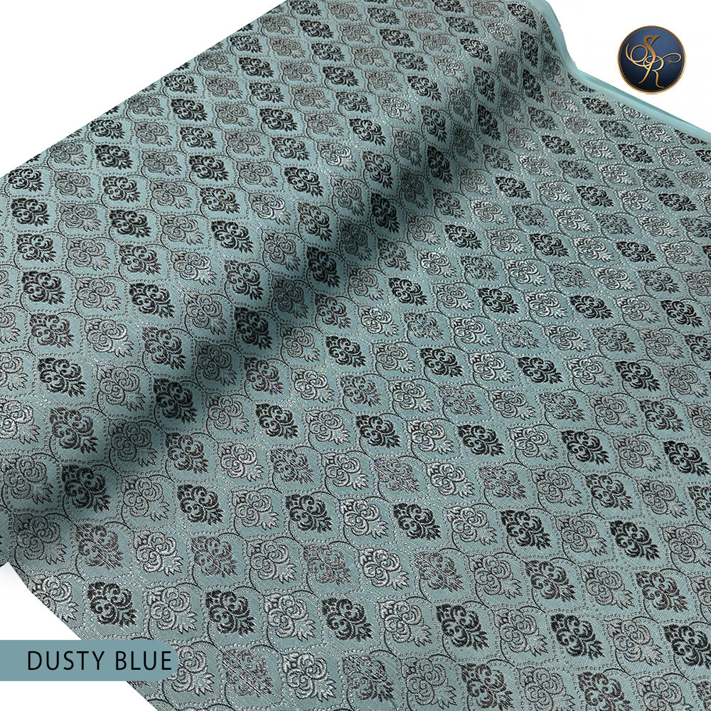 Brocade Dusty blue-1004