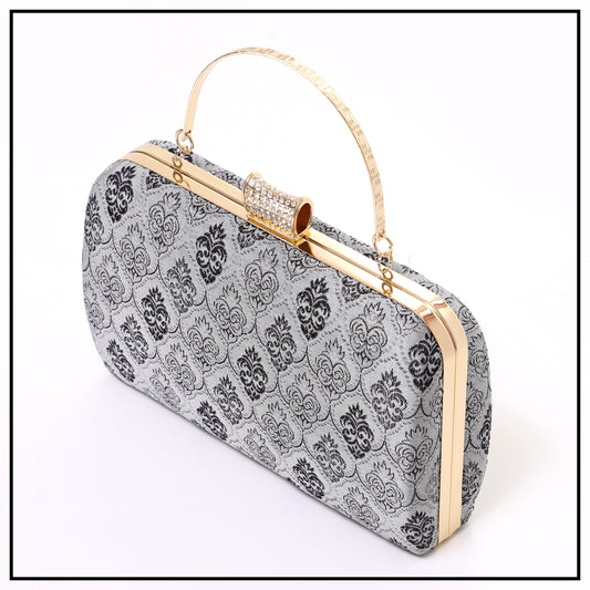 CLUTCH SONGKET HAND BAG - GREY