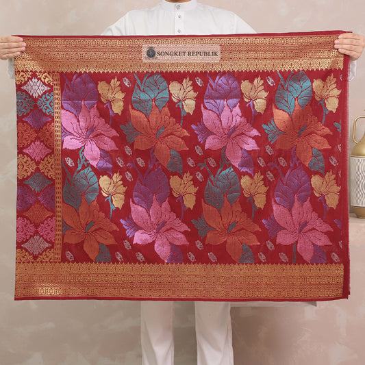 SAMPIN TENUN TANGAN HD PREMIUM - Maroon 1003