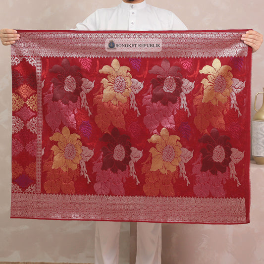 SAMPIN TENUN TANGAN HD PREMIUM - Maroon 1009