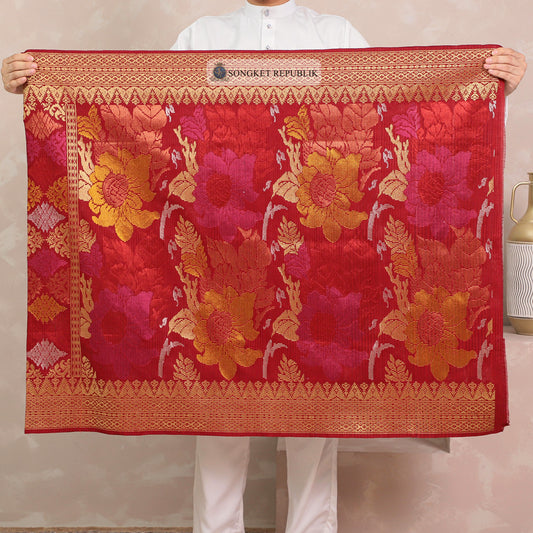 SAMPIN TENUN TANGAN HD PREMIUM - Maroon 1011