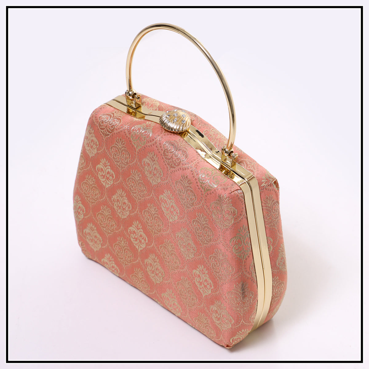 CLUTCH SONGKET HAND BAG - PEACH