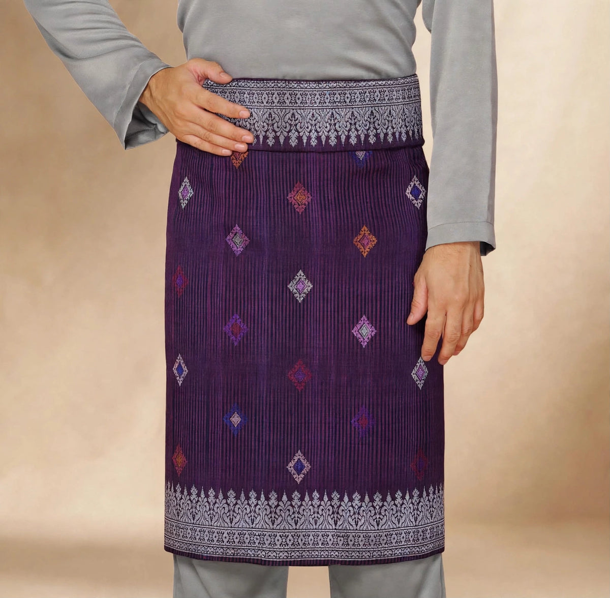 Sampin Johor Jalur Purple Silver-6066