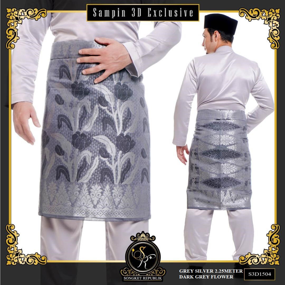 SAMPIN 3D BLACK GREY-15004