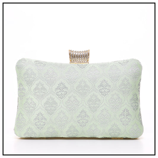 CLUTCH SONGKET HAND BAG - SOFT GREEN