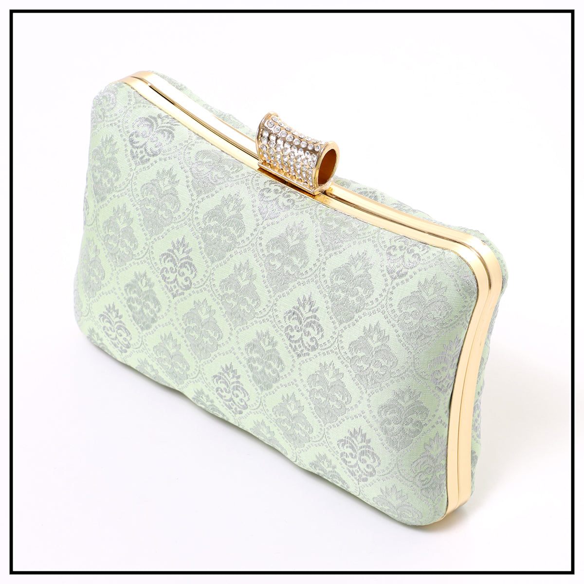 CLUTCH SONGKET HAND BAG - SOFT GREEN