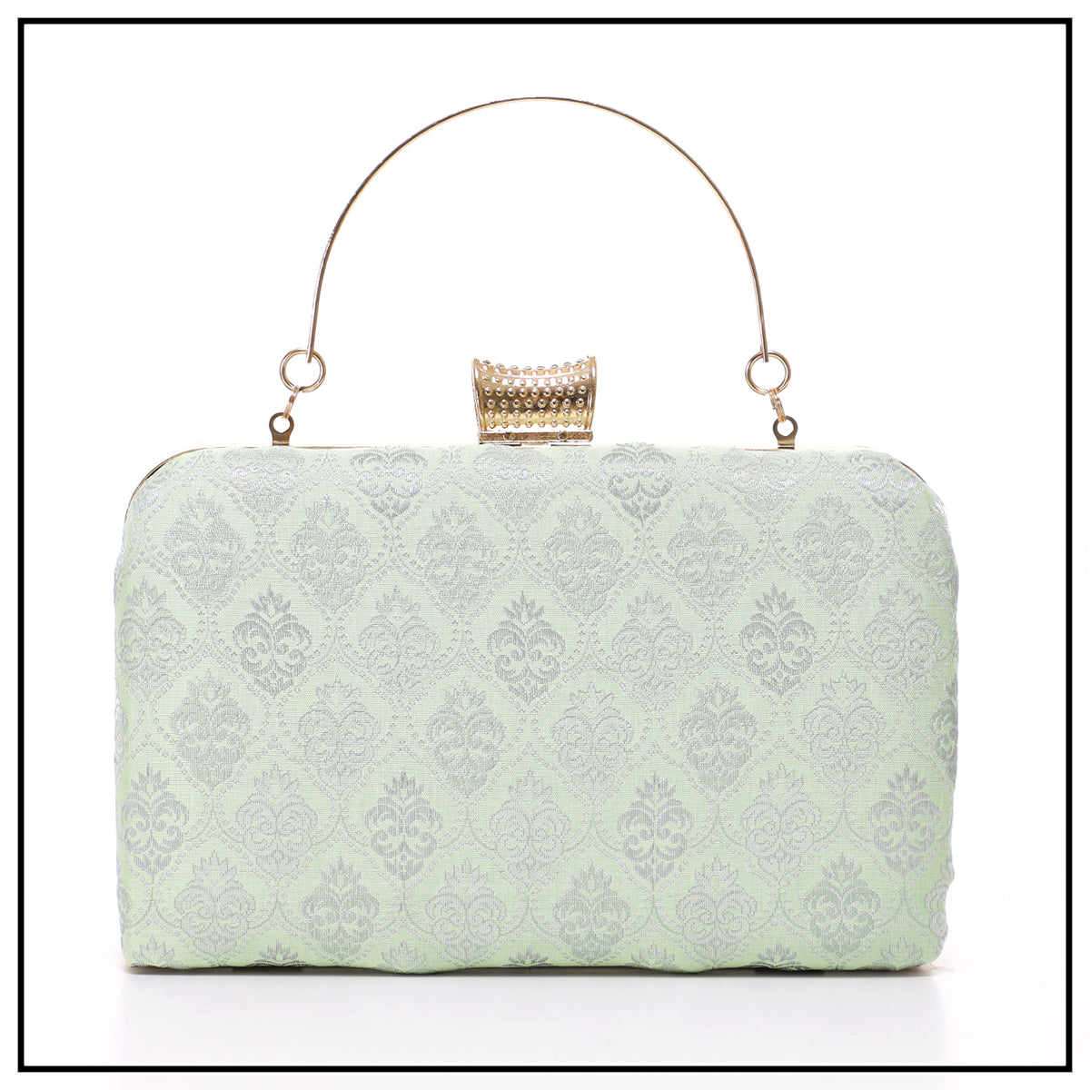 CLUTCH SONGKET HAND BAG - APPLE GREEN