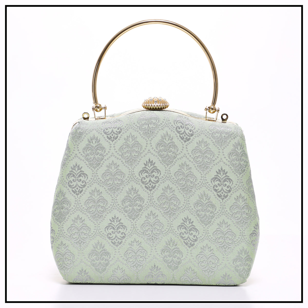 CLUTCH SONGKET HAND BAG - SOFT GREEN