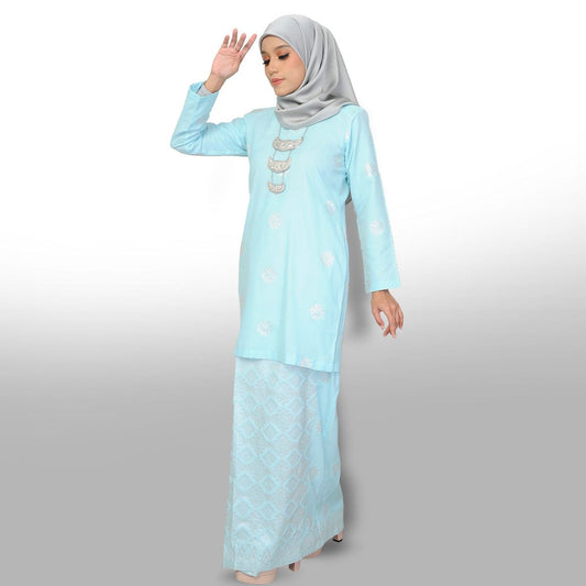 Songket Republik Auliya Kurung Moden-Baby Blue