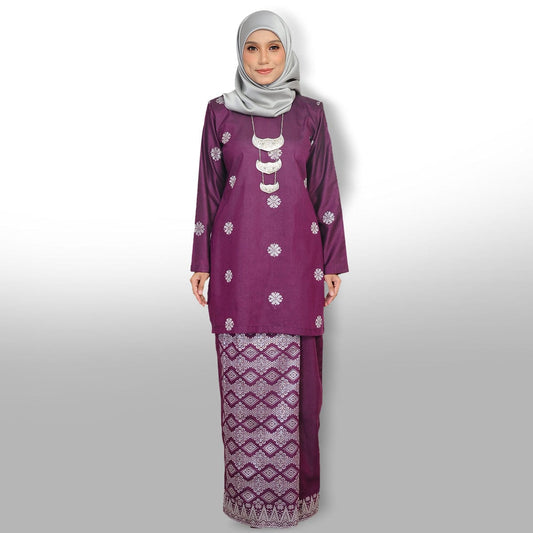 Songket Republik Auliya Kurung Moden-Mangosteen