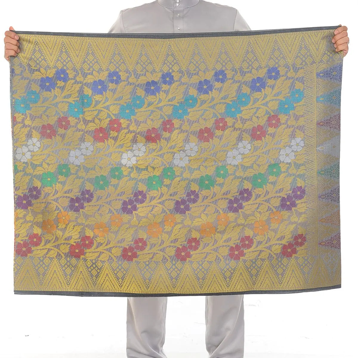 Songket Republik Sampin 3d Exclusive - Grey Gold