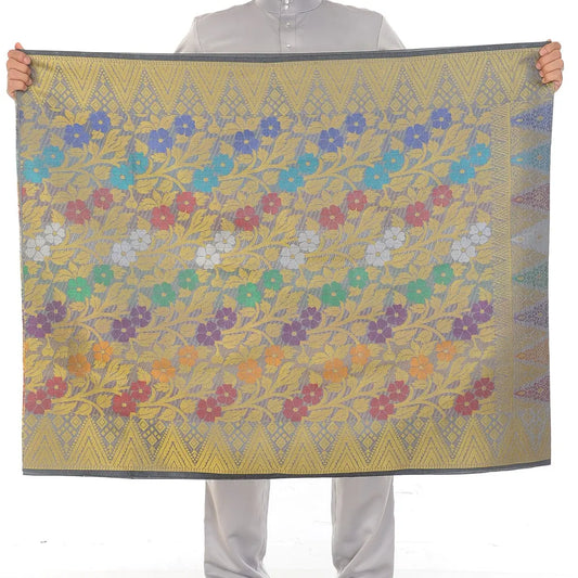 Songket Republik Sampin 3d Exclusive - Grey Gold