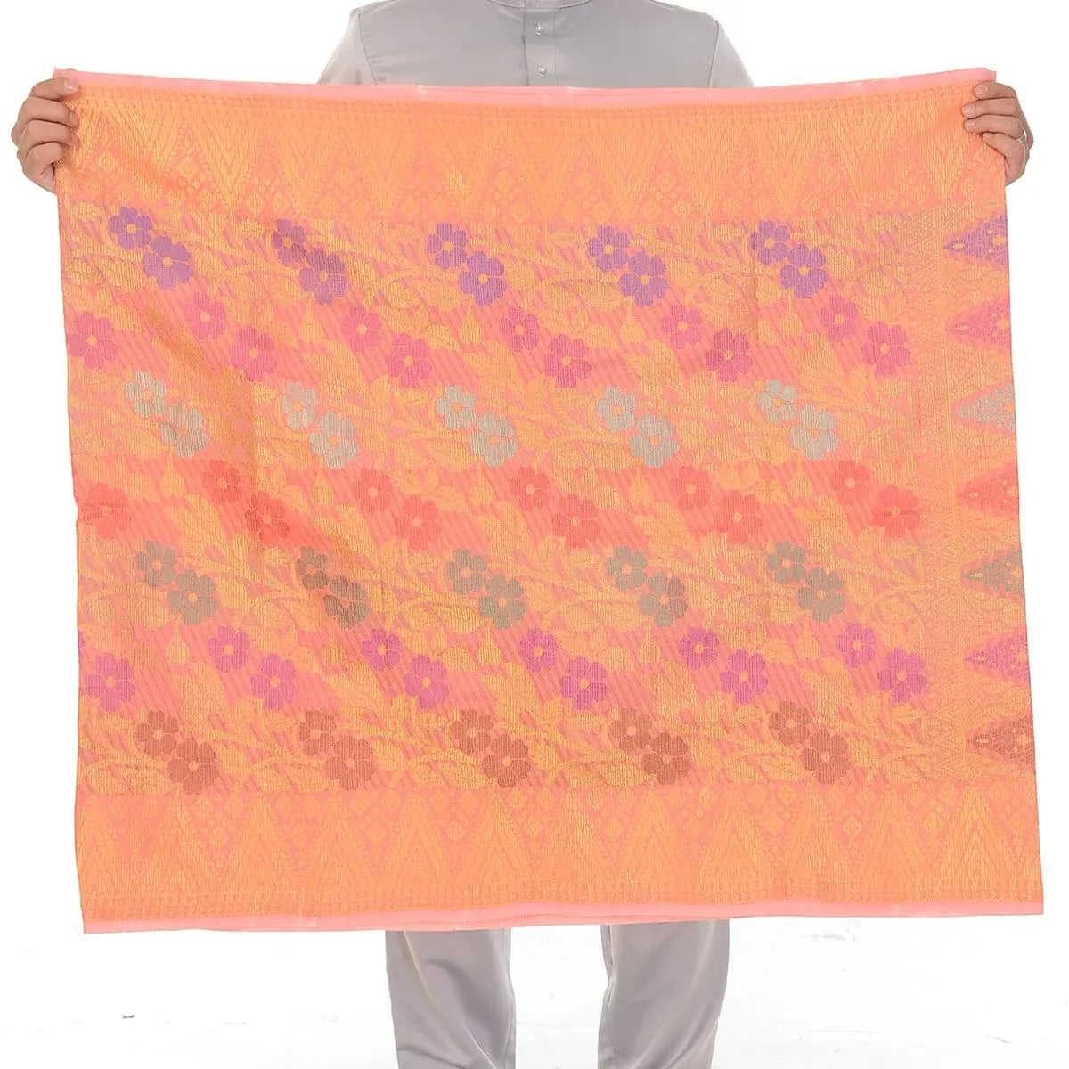 Songket Republik Sampin 3d Exclusive - Peach Gold