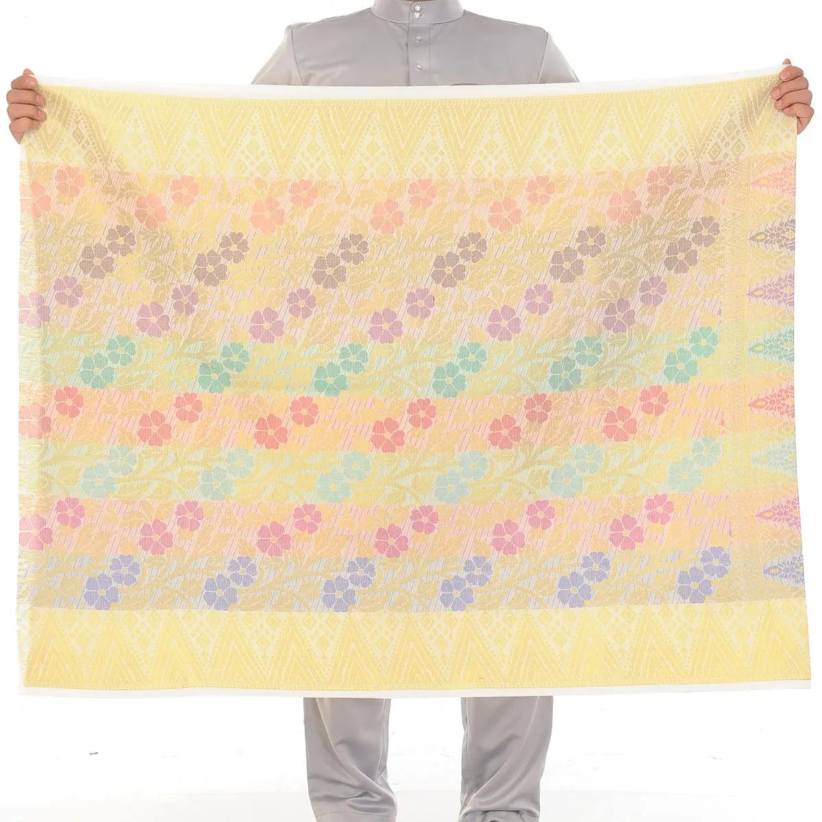 Songket Republik Sampin 3d Exclusive - White Gold