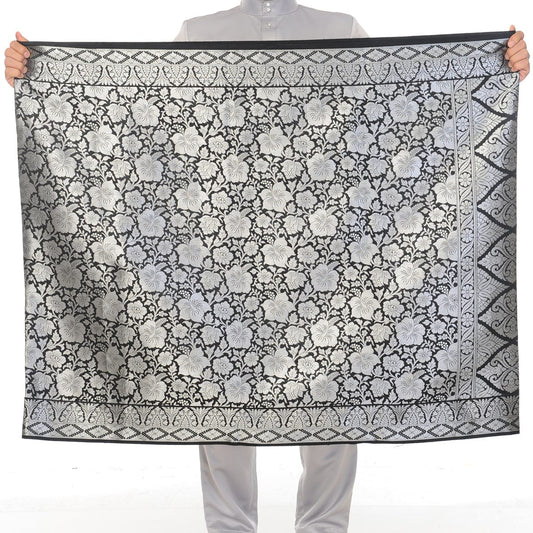 Songket Republik Sampin Mahkota - Black Silver