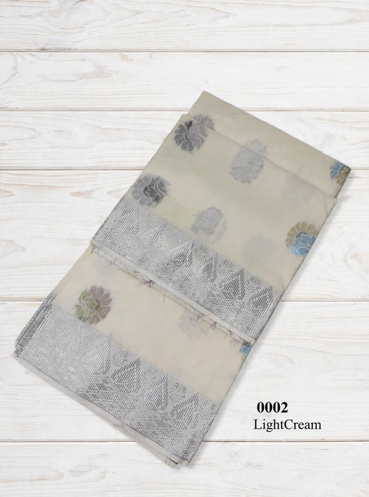 Songket Bunga Tona Matahari Light Cream-0002