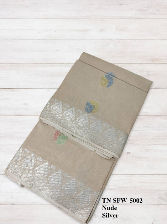 Songket Bunga Tona Matahari Nude Silver-0003