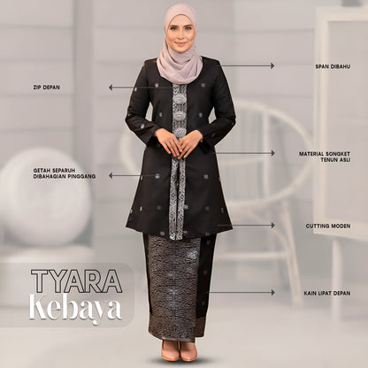 KEBAYA TYARA BLACK SILVER-1001