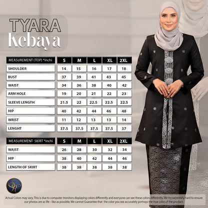 KEBAYA TYARA BLACK SILVER-1001