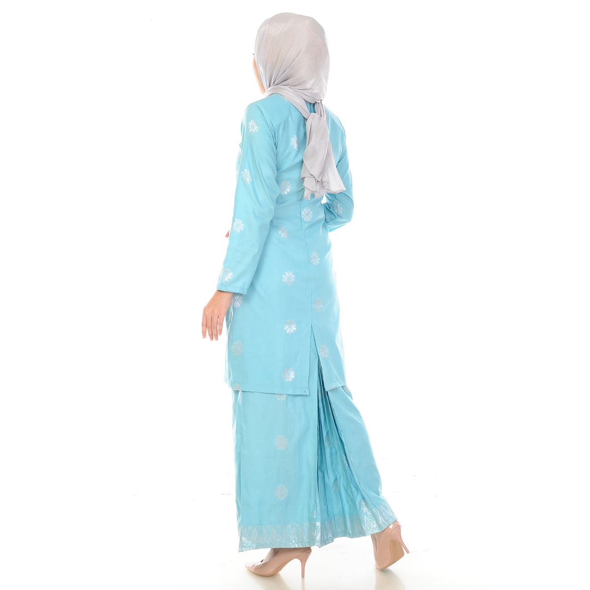 KURUNG MODEN AMEENA-DUSTY BLUE