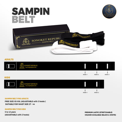 SAMPIN BELT - PREMIUM ADULT'S  & KID'S | WHITE & BLACK