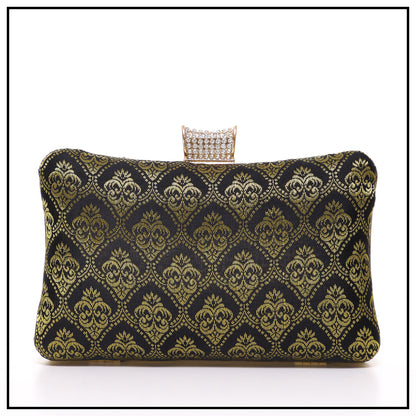 CLUTCH SONGKET HAND BAG - BLACK GOLD