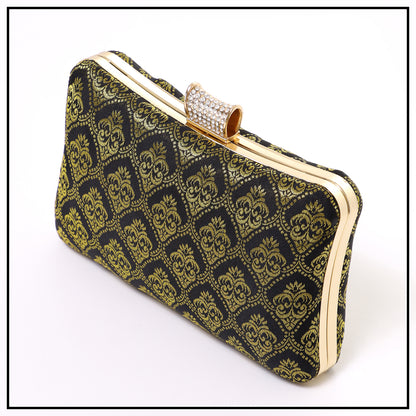 CLUTCH SONGKET HAND BAG - BLACK GOLD