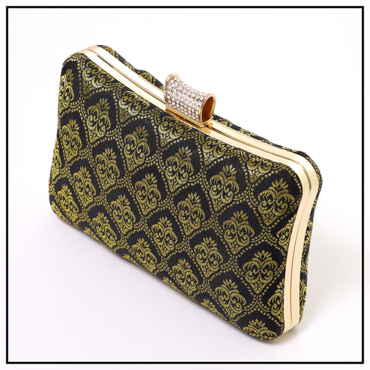 CLUTCH SONGKET HAND BAG - BLACK GOLD