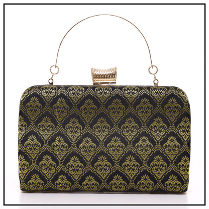 CLUTCH SONGKET HAND BAG - BLACK SILVER (Copy)