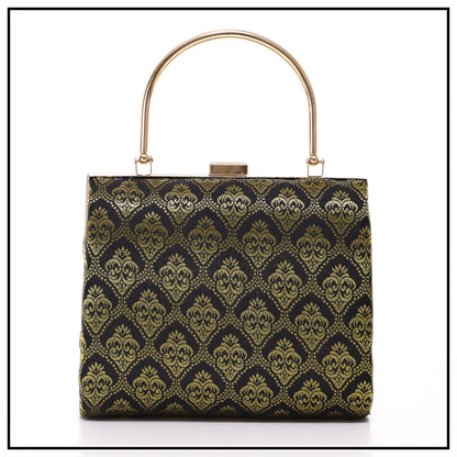 CLUTCH SONGKET HAND BAG - BLACK GOLD