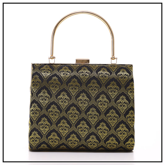 CLUTCH SONGKET HAND BAG - BLACK GOLD