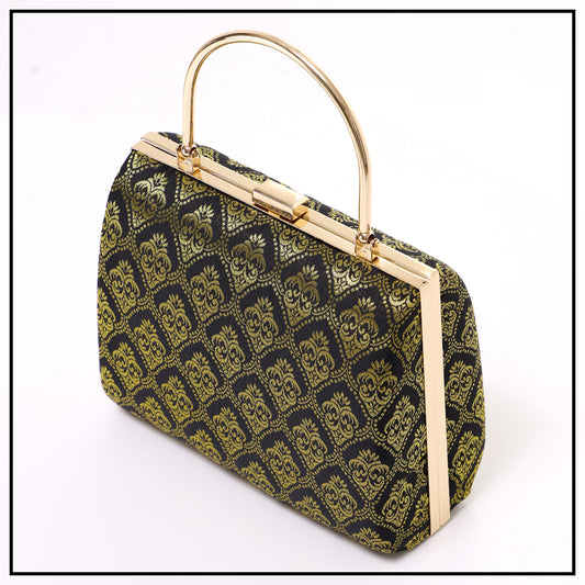CLUTCH SONGKET HAND BAG - BLACK GOLD